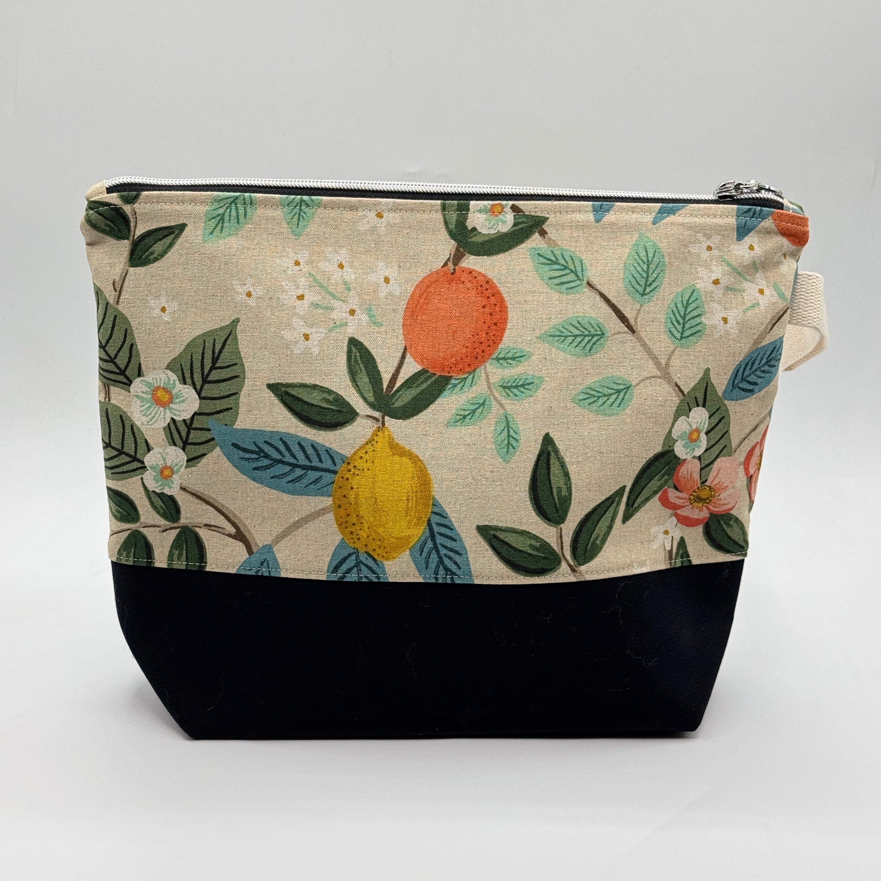 Sac à projet moyen / Medium project bag – ZIP - Citrus Grove - naturel