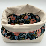 Load image into Gallery viewer, Sac à projet moyen / Medium project bag – ZIP - Garden Party - Rosa - noir
