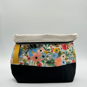 Sac à projet moyen / Medium project bag – ZIP - Wildwood Garden Party - bleu