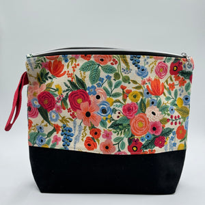 Sac à projet moyen / Medium project bag – ZIP - Wildwood Garden Party - rose