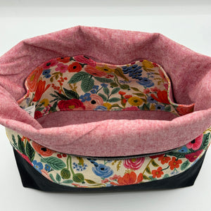 Sac à projet moyen / Medium project bag – ZIP - Wildwood Garden Party - rose