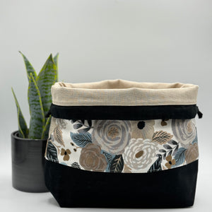Sac à projet moyen / Medium project bag – Garden Party - Juliet Rose - Lin