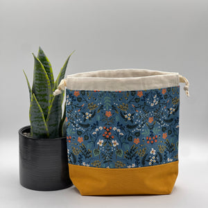 Petit sac à projet / Small project bag - Bon voyage - Wildwood - bleu