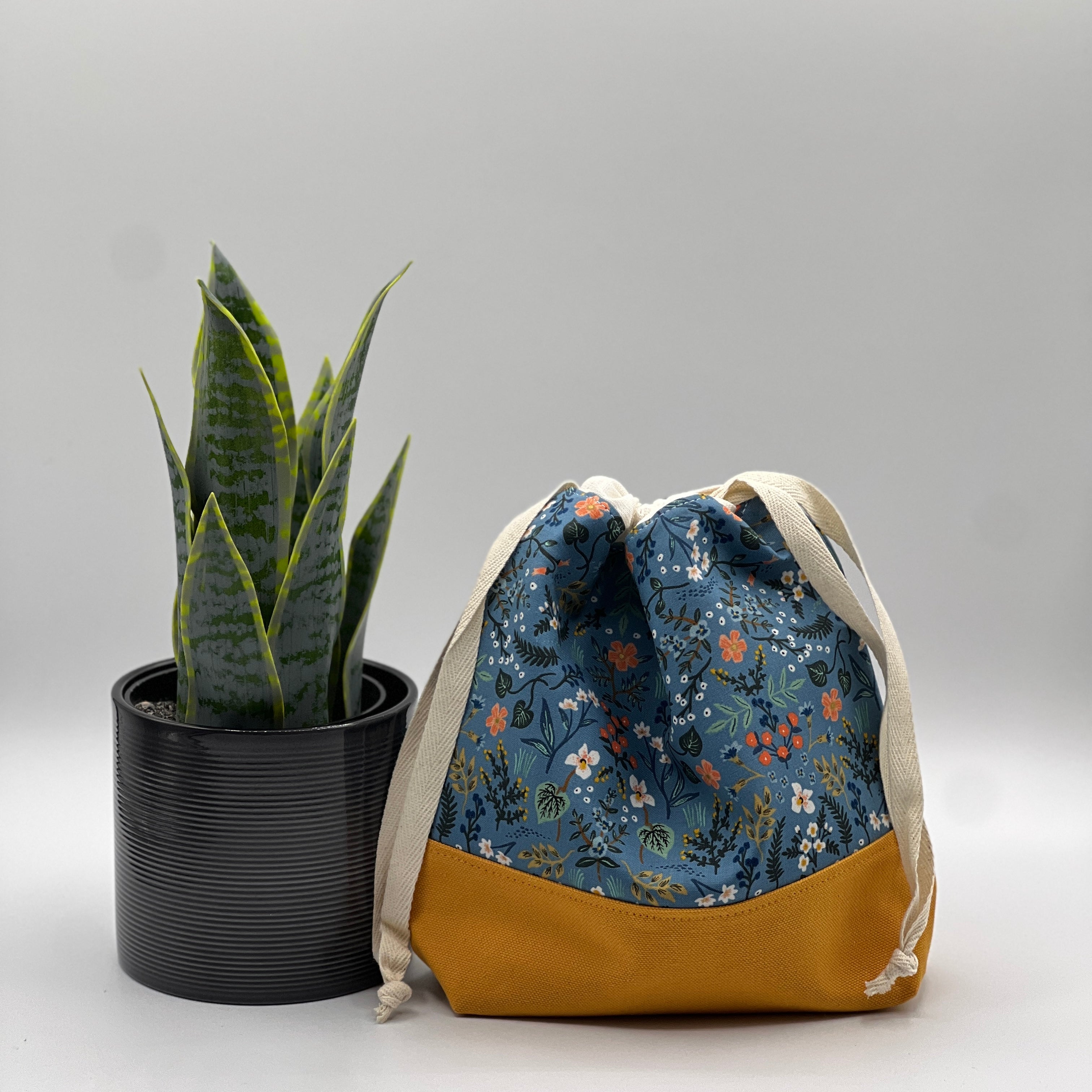Petit sac à projet / Small project bag - Bon voyage - Wildwood - bleu