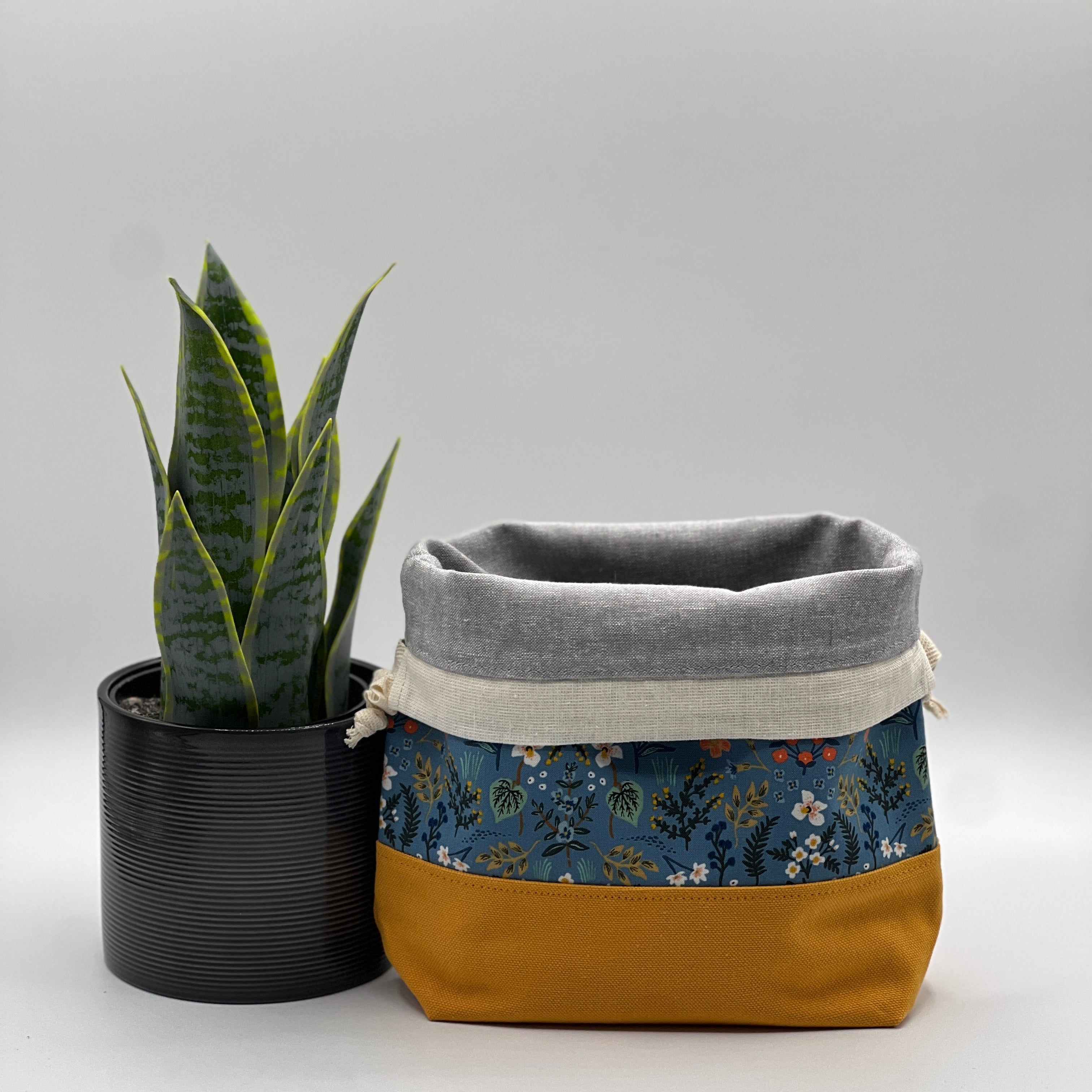 Petit sac à projet / Small project bag - Bon voyage - Wildwood - bleu