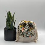 Load image into Gallery viewer, Petit sac à projet / Small project bag - Bramble - Citrus Grove, crème
