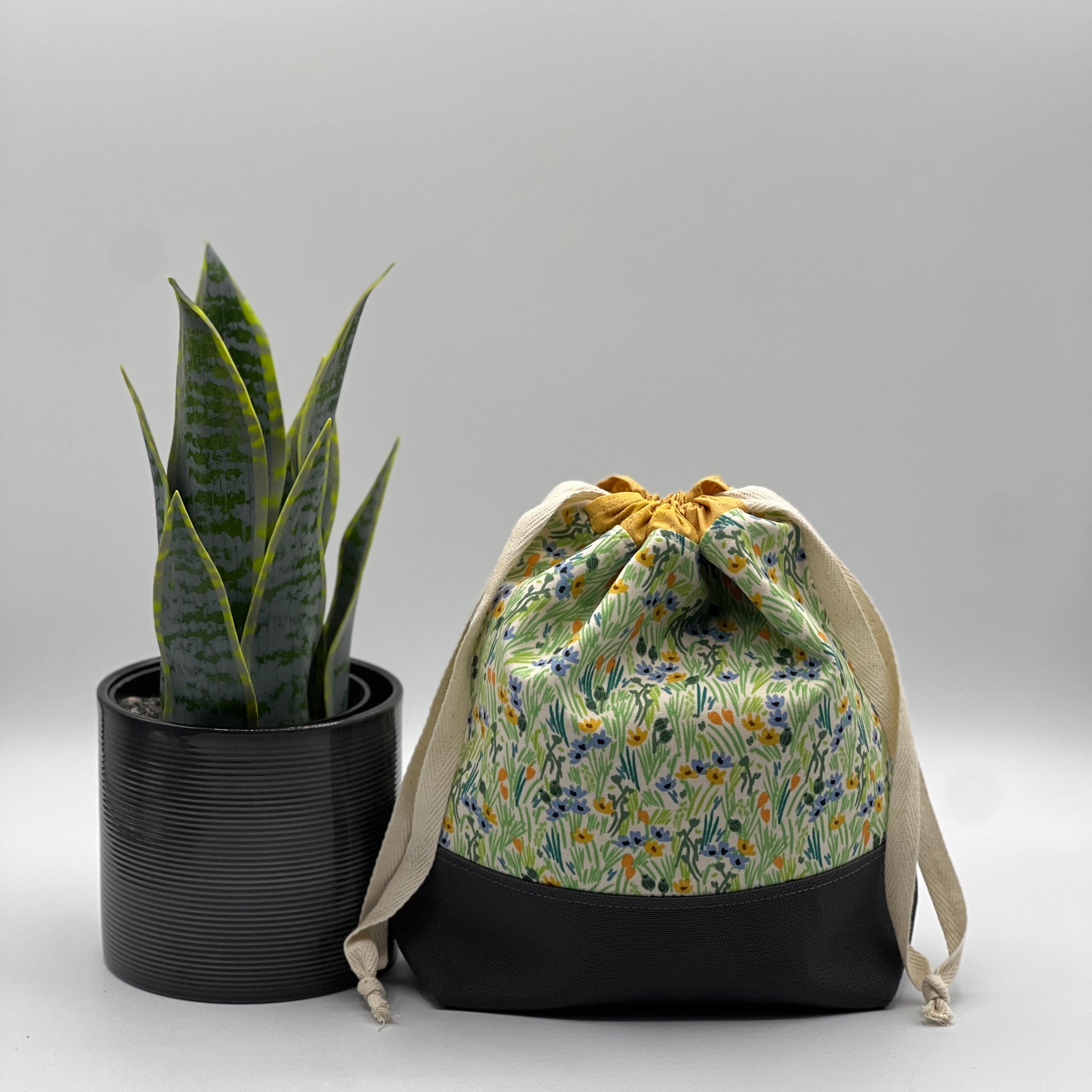 Petit sac à projet / Small project bag - Bramble - Iris - crème
