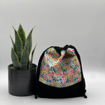 Load image into Gallery viewer, Petit sac à projet / Small project bag – English Garden - Meadow, crème
