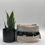 Load image into Gallery viewer, Petit sac à projet / Small project bag - ZIP - Primavera - Birch, noir
