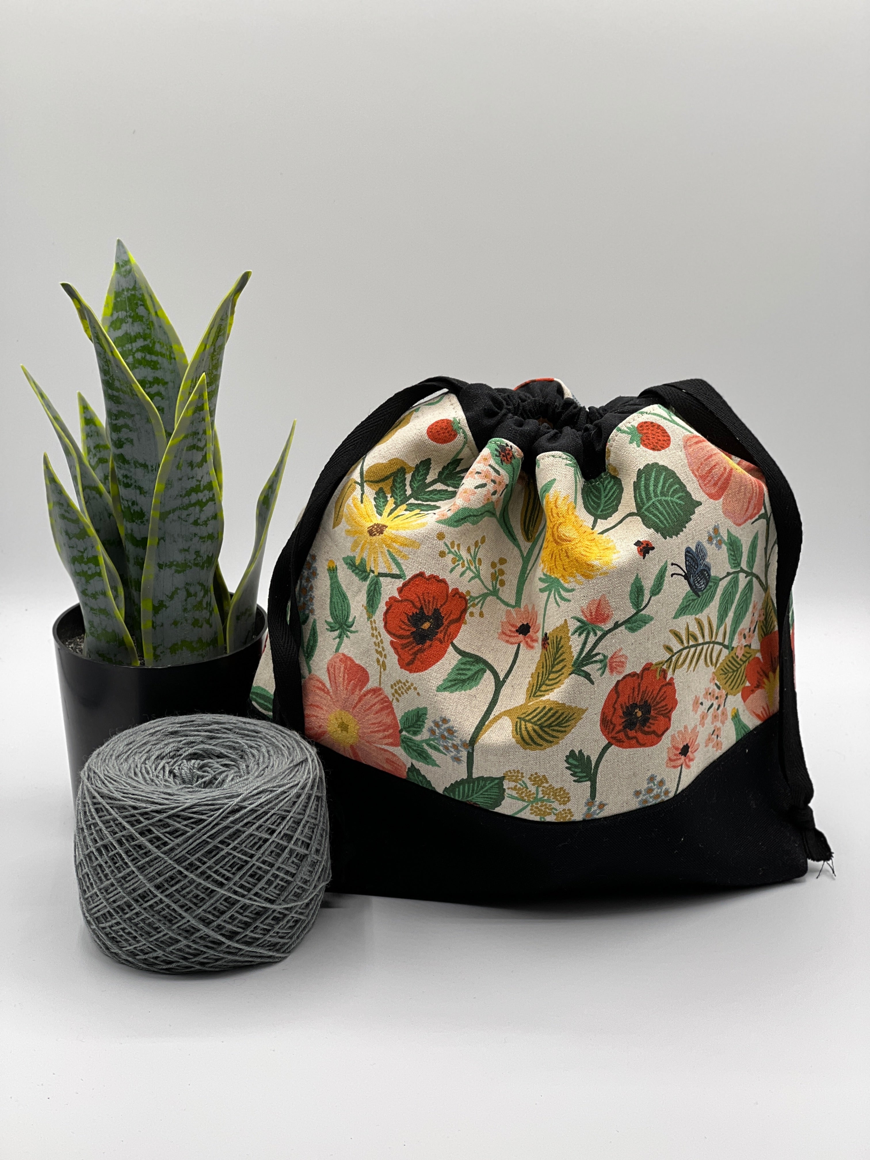 Sac à projet moyen / Medium project bag – Camont - Poppy Fields