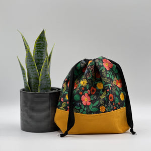 Petit sac à projet / Small project bag - Camont - Poppy Fields - Noir