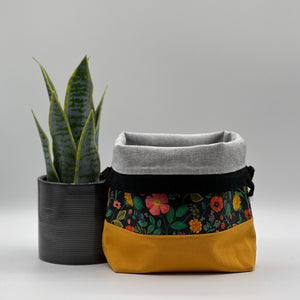 Petit sac à projet / Small project bag - Camont - Poppy Fields - Noir