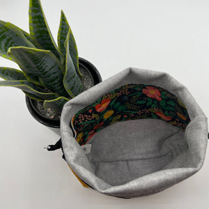 Petit sac à projet / Small project bag - Camont - Poppy Fields - Noir