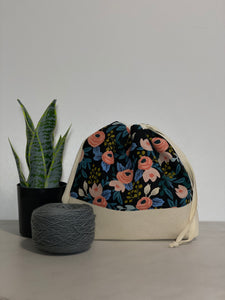 Sac à projet moyen / Medium project bag – Garden Party – Rosa - Noir