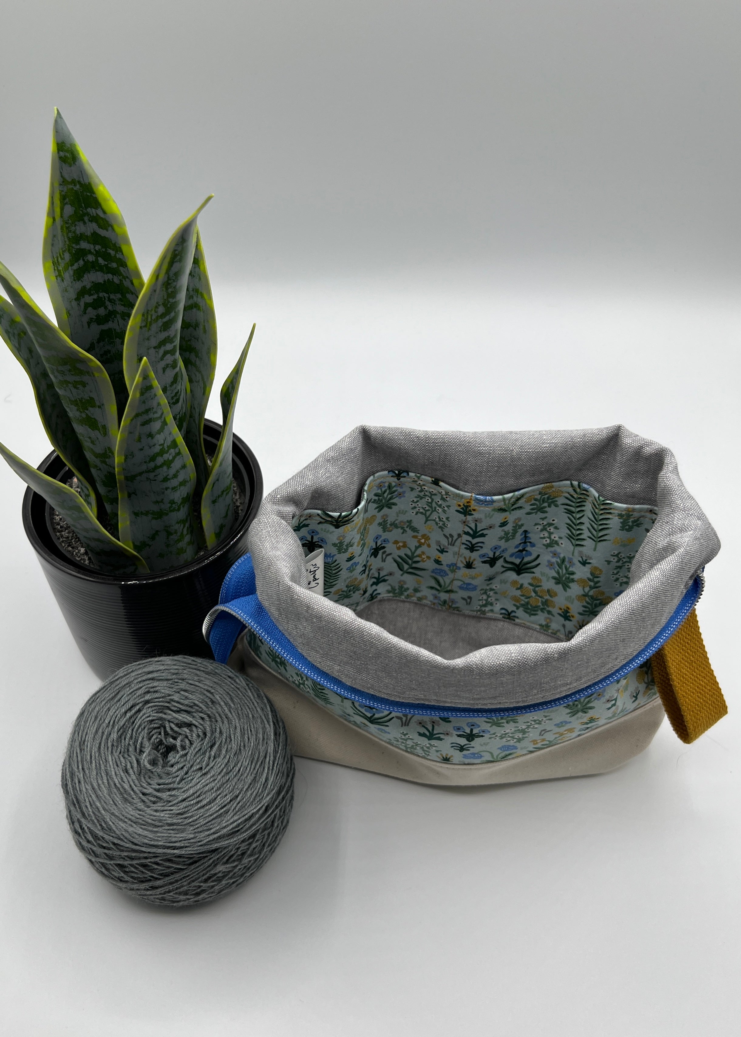 Petit sac à projet / Small project bag - ZIP - Camont - Menagerie Garden - Menthe