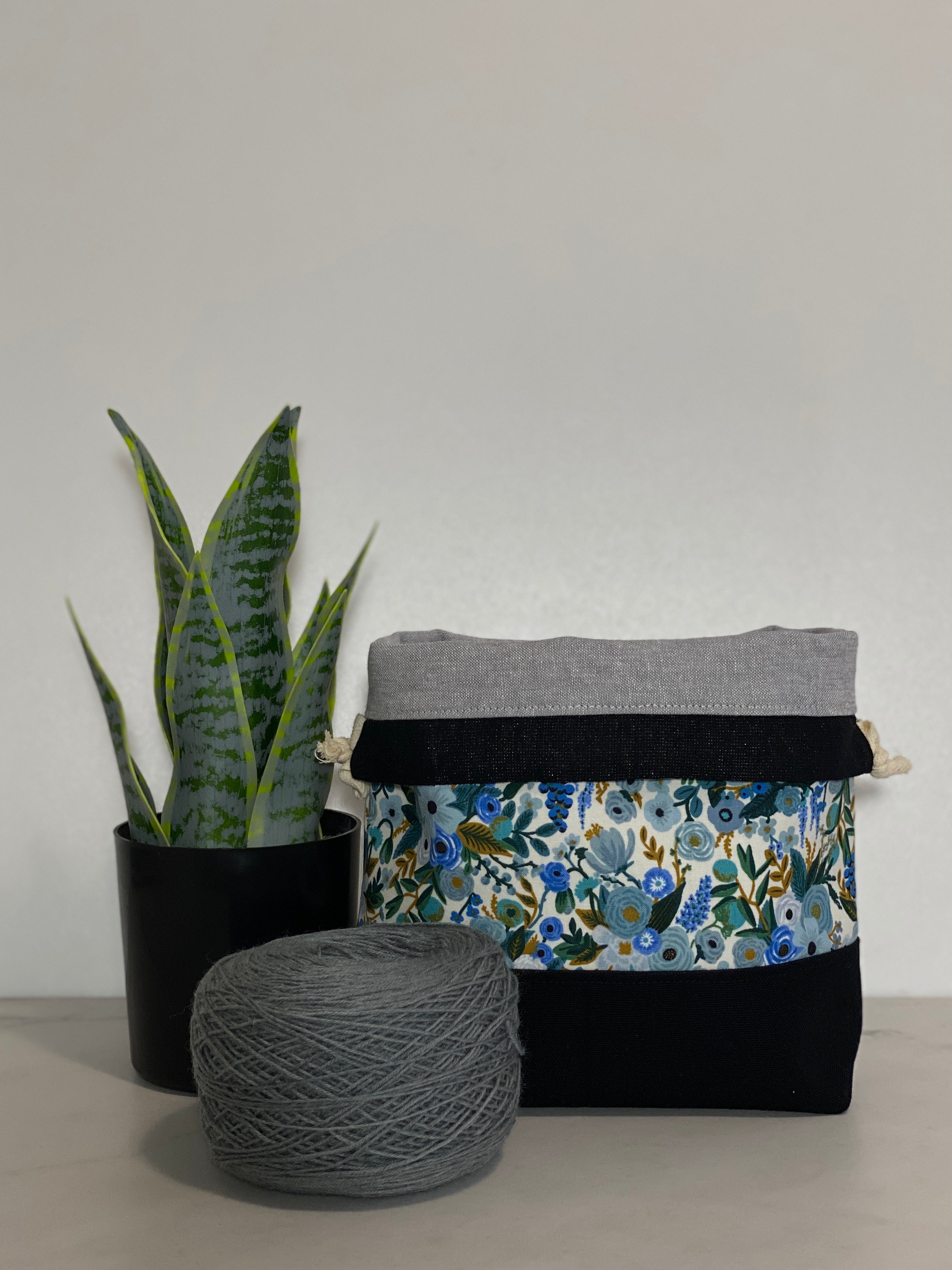 Petit sac à projet / Small project bag – Petite Garden Party - Bleu