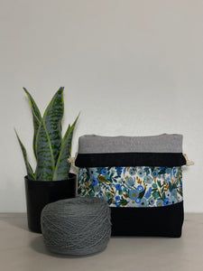 Petit sac à projet / Small project bag – Petite Garden Party - Bleu