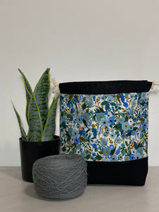 Petit sac à projet / Small project bag – Petite Garden Party - Bleu