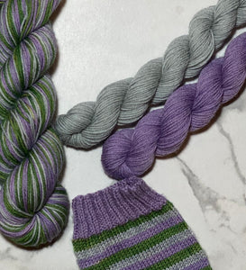 Merino Steel Sock Set - Marinière - Prairie + Lavande