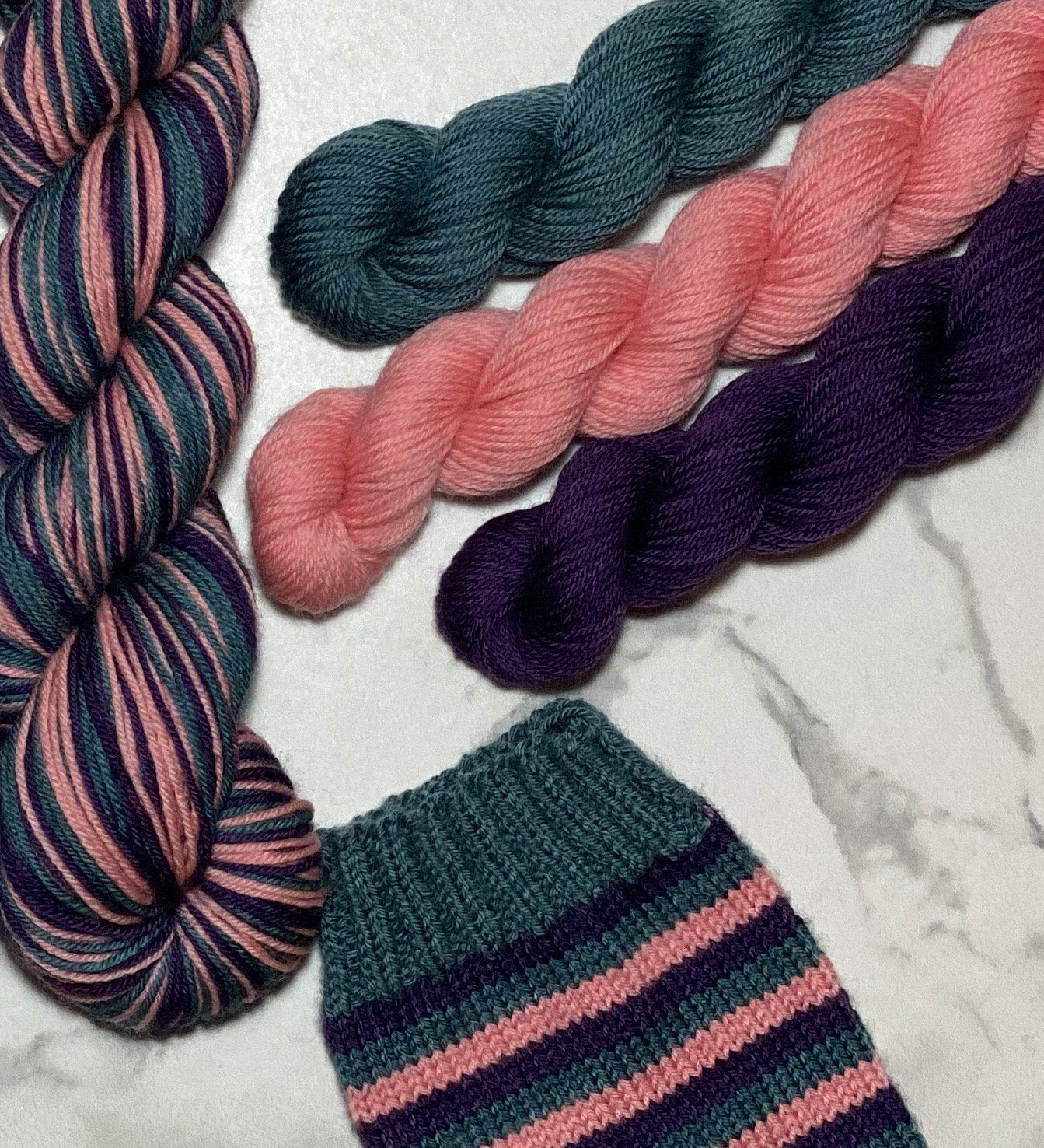 Merino Steel Sock Set - Marinière - Tropiques + Papaye
