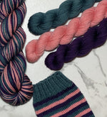 Charger l&#39;image dans la galerie, Merino Steel Sock Set - Marinière - Tropiques + Papaye
