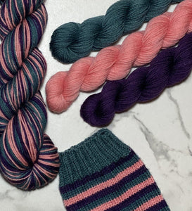 Merino Steel Sock Set - Marinière - Tropiques + Papaye