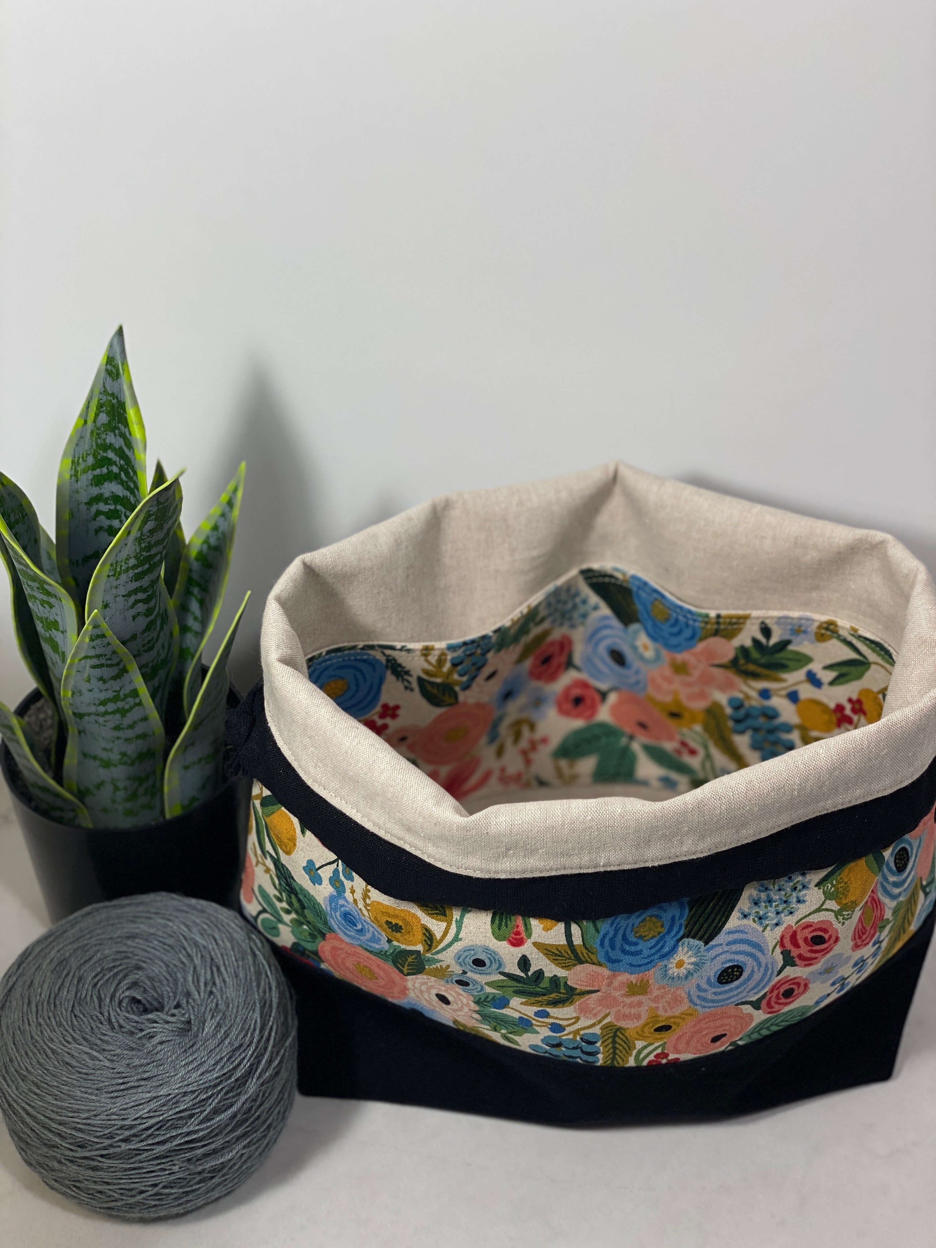 Sac à projet moyen / Medium project bag – Wildwood Garden Party - Bleu