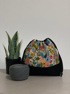 Sac à projet moyen / Medium project bag – Wildwood Garden Party - Bleu