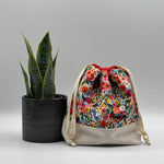 Load image into Gallery viewer, Petit sac à projet / Small project bag - Wildwood - Petite Garden Party – Crème
